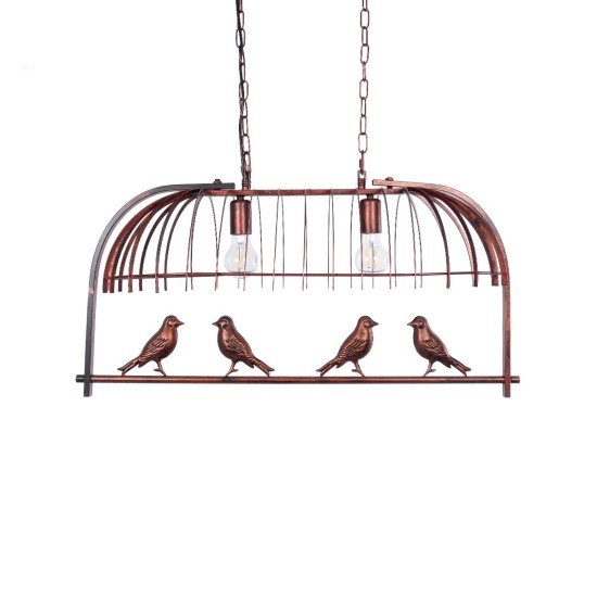 GLOBOSTAR® NEST 01645 Vintage Κρεμαστό Φωτιστικό Οροφής με Ντουί 2 x E27 AC 220-240V IP20 - Χάλκινο & Πράσινο - Μ76 x Π36 x Y37cm GLOBOSTAR® NEST 01645 Vintage Κρεμαστό Φωτιστικό Οροφής με Ντουί 2 x E27 AC 220-240V IP20 - Χάλκινο & Πράσινο - Μ76 x Π36 x Y37cm