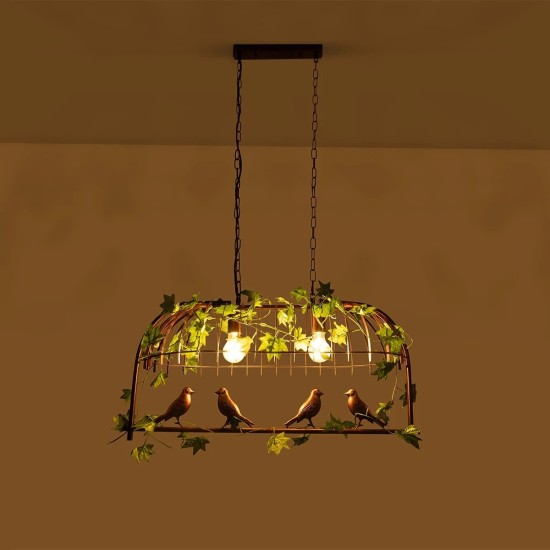 GLOBOSTAR® NEST 01645 Vintage Κρεμαστό Φωτιστικό Οροφής με Ντουί 2 x E27 AC 220-240V IP20 - Χάλκινο & Πράσινο - Μ76 x Π36 x Y37cm GLOBOSTAR® NEST 01645 Vintage Κρεμαστό Φωτιστικό Οροφής με Ντουί 2 x E27 AC 220-240V IP20 - Χάλκινο & Πράσινο - Μ76 x Π36 x Y37cm