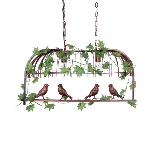 GLOBOSTAR® NEST 01645 Vintage Κρεμαστό Φωτιστικό Οροφής με Ντουί 2 x E27 AC 220-240V IP20 - Χάλκινο & Πράσινο - Μ76 x Π36 x Y37cm GLOBOSTAR® NEST 01645 Vintage Κρεμαστό Φωτιστικό Οροφής με Ντουί 2 x E27 AC 220-240V IP20 - Χάλκινο & Πράσινο - Μ76 x Π36 x Y37cm