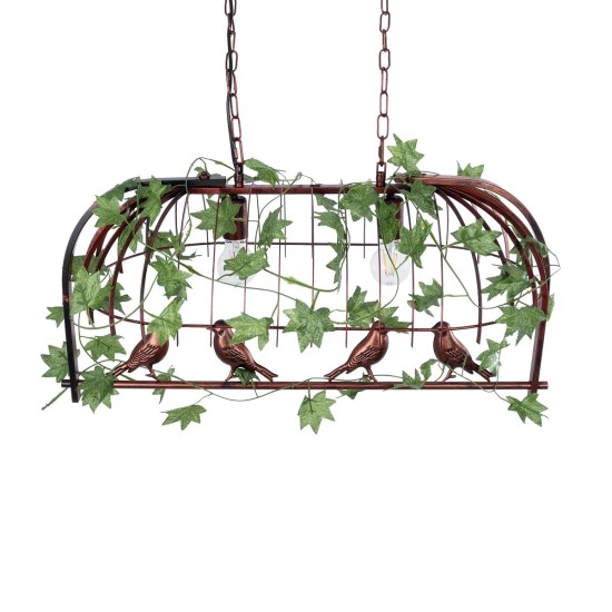 GLOBOSTAR® NEST 01645 Vintage Κρεμαστό Φωτιστικό Οροφής με Ντουί 2 x E27 AC 220-240V IP20 - Χάλκινο & Πράσινο - Μ76 x Π36 x Y37cm GLOBOSTAR® NEST 01645 Vintage Κρεμαστό Φωτιστικό Οροφής με Ντουί 2 x E27 AC 220-240V IP20 - Χάλκινο & Πράσινο - Μ76 x Π36 x Y37cm