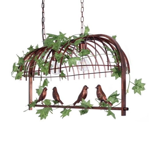 GLOBOSTAR® NEST 01645 Vintage Κρεμαστό Φωτιστικό Οροφής με Ντουί 2 x E27 AC 220-240V IP20 - Χάλκινο & Πράσινο - Μ76 x Π36 x Y37cm GLOBOSTAR® NEST 01645 Vintage Κρεμαστό Φωτιστικό Οροφής με Ντουί 2 x E27 AC 220-240V IP20 - Χάλκινο & Πράσινο - Μ76 x Π36 x Y37cm