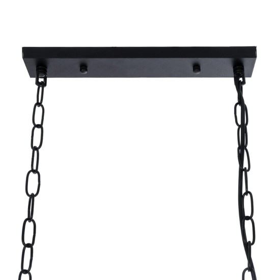 GLOBOSTAR® NEST 01646 Vintage Κρεμαστό Φωτιστικό Οροφής με Ντουί 3 x E27 AC 220-240V IP20 - Μαύρο & Πράσινο - Μ86 x Π38 x Y37cm