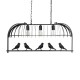GLOBOSTAR® NEST 01646 Vintage Κρεμαστό Φωτιστικό Οροφής με Ντουί 3 x E27 AC 220-240V IP20 - Μαύρο & Πράσινο - Μ86 x Π38 x Y37cm