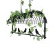 GLOBOSTAR® NEST 01646 Vintage Κρεμαστό Φωτιστικό Οροφής με Ντουί 3 x E27 AC 220-240V IP20 - Μαύρο & Πράσινο - Μ86 x Π38 x Y37cm