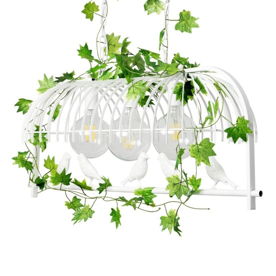 GLOBOSTAR® NEST 01647 Vintage Κρεμαστό Φωτιστικό Οροφής με Ντουί 3 x E27 AC 220-240V IP20 - Λευκό & Πράσινο - Μ86 x Π37 x Y40cm GLOBOSTAR® NEST 01647 Vintage Κρεμαστό Φωτιστικό Οροφής με Ντουί 3 x E27 AC 220-240V IP20 - Λευκό & Πράσινο - Μ86 x Π37 x Y40cm