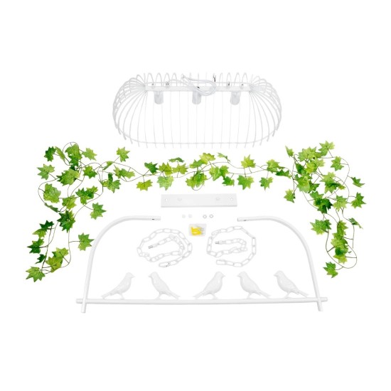GLOBOSTAR® NEST 01647 Vintage Κρεμαστό Φωτιστικό Οροφής με Ντουί 3 x E27 AC 220-240V IP20 - Λευκό & Πράσινο - Μ86 x Π37 x Y40cm GLOBOSTAR® NEST 01647 Vintage Κρεμαστό Φωτιστικό Οροφής με Ντουί 3 x E27 AC 220-240V IP20 - Λευκό & Πράσινο - Μ86 x Π37 x Y40cm