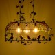 GLOBOSTAR® NEST 01648 Vintage Κρεμαστό Φωτιστικό Οροφής με Ντουί 3 x E27 AC 220-240V IP20 - Χάλκινο & Πράσινο - Μ86 x Π37 x Y40cm