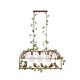 GLOBOSTAR® NEST 01648 Vintage Κρεμαστό Φωτιστικό Οροφής με Ντουί 3 x E27 AC 220-240V IP20 - Χάλκινο & Πράσινο - Μ86 x Π37 x Y40cm