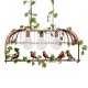 GLOBOSTAR® NEST 01648 Vintage Κρεμαστό Φωτιστικό Οροφής με Ντουί 3 x E27 AC 220-240V IP20 - Χάλκινο & Πράσινο - Μ86 x Π37 x Y40cm
