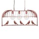 GLOBOSTAR® NEST 01648 Vintage Κρεμαστό Φωτιστικό Οροφής με Ντουί 3 x E27 AC 220-240V IP20 - Χάλκινο & Πράσινο - Μ86 x Π37 x Y40cm