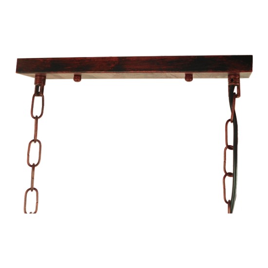 GLOBOSTAR® NEST 01648 Vintage Κρεμαστό Φωτιστικό Οροφής με Ντουί 3 x E27 AC 220-240V IP20 - Χάλκινο & Πράσινο - Μ86 x Π37 x Y40cm