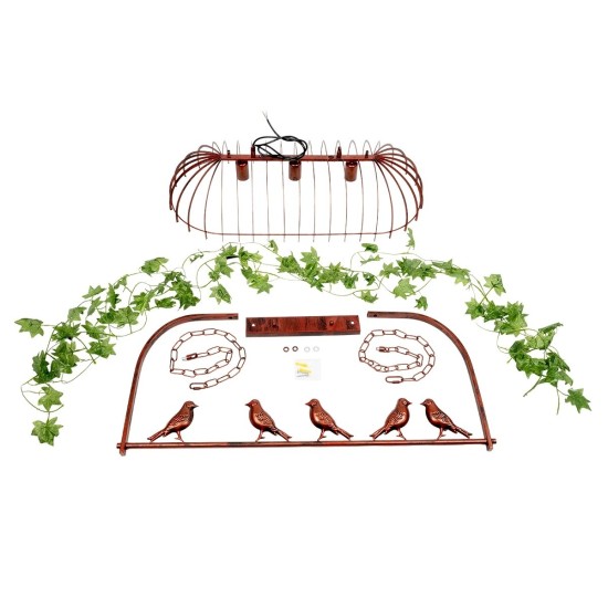 GLOBOSTAR® NEST 01648 Vintage Κρεμαστό Φωτιστικό Οροφής με Ντουί 3 x E27 AC 220-240V IP20 - Χάλκινο & Πράσινο - Μ86 x Π37 x Y40cm