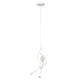 GLOBOSTAR® LITTLE MAN 01651 Μοντέρνο Κρεμαστό Φωτιστικό Οροφής με Ντουί 1 x E27 AC 220-240V IP20 - Λευκό - Μ20 x Π20 x Υ40cm