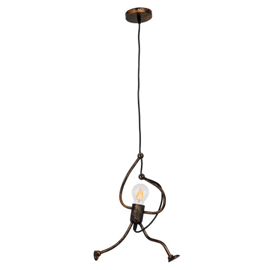 GLOBOSTAR® FIGURE 10001653 Παιδικό Κρεμαστό Φωτιστικό Οροφής με Ντουί 1 x E27 AC 220-240V IP20 - Χάλκινο - Μ20 x Π20 x Υ40cm GLOBOSTAR® FIGURE 10001653 Παιδικό Κρεμαστό Φωτιστικό Οροφής με Ντουί 1 x E27 AC 220-240V IP20 - Χάλκινο - Μ20 x Π20 x Υ40cm