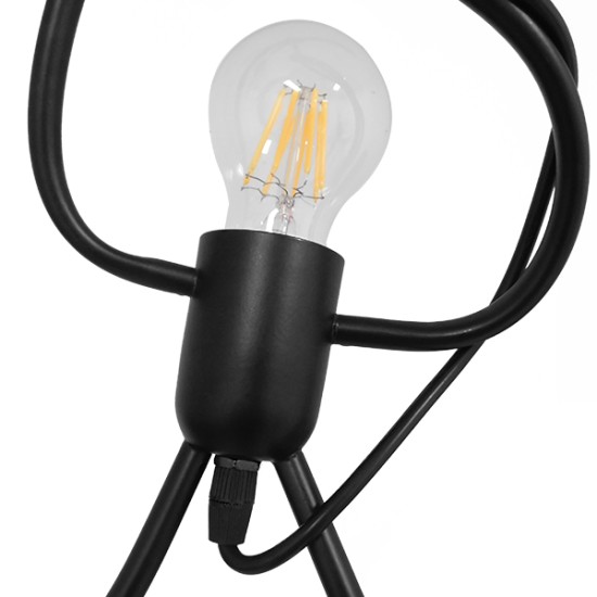 GLOBOSTAR® LITTLE MAN 01655 Μοντέρνο Κρεμαστό Φωτιστικό Οροφής με Ντουί 3 x E27 AC 220-240V IP20 - Μαύρο - Μ45 x Π45 x Υ40cm GLOBOSTAR® LITTLE MAN 01655 Μοντέρνο Κρεμαστό Φωτιστικό Οροφής με Ντουί 3 x E27 AC 220-240V IP20 - Μαύρο - Μ45 x Π45 x Υ40cm