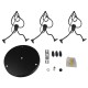 GLOBOSTAR® LITTLE MAN 01655 Μοντέρνο Κρεμαστό Φωτιστικό Οροφής με Ντουί 3 x E27 AC 220-240V IP20 - Μαύρο - Μ45 x Π45 x Υ40cm GLOBOSTAR® LITTLE MAN 01655 Μοντέρνο Κρεμαστό Φωτιστικό Οροφής με Ντουί 3 x E27 AC 220-240V IP20 - Μαύρο - Μ45 x Π45 x Υ40cm