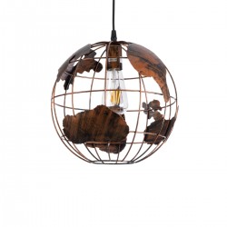 GLOBOSTAR® EARTH 01662 Vintage Κρεμαστό Φωτιστικό Οροφής με Ντουί 1 x E27 AC 220-240V IP20 - Χάλκινο - Μ30 x Π30 x Y30cm GLOBOSTAR® EARTH 01662 Vintage Κρεμαστό Φωτιστικό Οροφής με Ντουί 1 x E27 AC 220-240V IP20 - Χάλκινο - Μ30 x Π30 x Y30cm