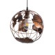GLOBOSTAR® EARTH 01662 Vintage Κρεμαστό Φωτιστικό Οροφής με Ντουί 1 x E27 AC 220-240V IP20 - Χάλκινο - Μ30 x Π30 x Y30cm