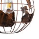 GLOBOSTAR® EARTH 01662 Vintage Κρεμαστό Φωτιστικό Οροφής με Ντουί 1 x E27 AC 220-240V IP20 - Χάλκινο - Μ30 x Π30 x Y30cm