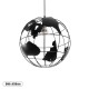GLOBOSTAR® EARTH 01663 Vintage Κρεμαστό Φωτιστικό Οροφής με Ντουί 1 x E27 AC 220-240V IP20 - Μαύρο - Μ40 x Π40 x Υ38cm GLOBOSTAR® EARTH 01663 Vintage Κρεμαστό Φωτιστικό Οροφής με Ντουί 1 x E27 AC 220-240V IP20 - Μαύρο - Μ40 x Π40 x Υ38cm