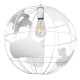 GLOBOSTAR® EARTH 01664 Vintage Κρεμαστό Φωτιστικό Οροφής με Ντουί 1 x E27 AC 220-240V IP20 - Λευκό - Μ40 x Π40 x Y40cm GLOBOSTAR® EARTH 01664 Vintage Κρεμαστό Φωτιστικό Οροφής με Ντουί 1 x E27 AC 220-240V IP20 - Λευκό - Μ40 x Π40 x Y40cm