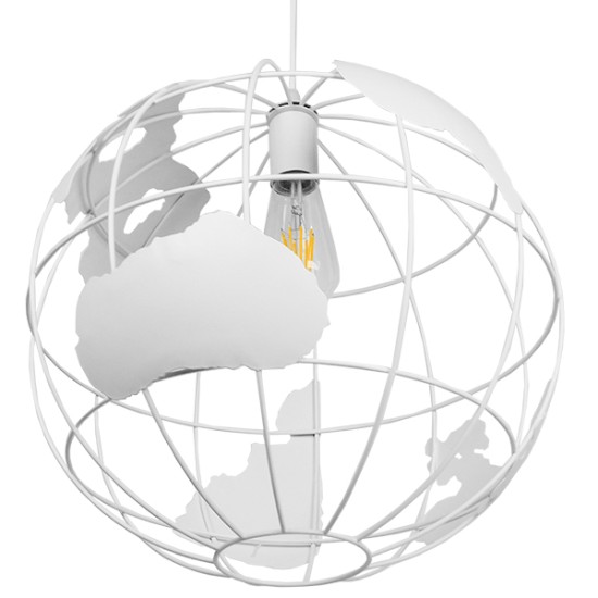 GLOBOSTAR® EARTH 01664 Vintage Κρεμαστό Φωτιστικό Οροφής με Ντουί 1 x E27 AC 220-240V IP20 - Λευκό - Μ40 x Π40 x Y40cm GLOBOSTAR® EARTH 01664 Vintage Κρεμαστό Φωτιστικό Οροφής με Ντουί 1 x E27 AC 220-240V IP20 - Λευκό - Μ40 x Π40 x Y40cm