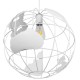 GLOBOSTAR® EARTH 01664 Vintage Κρεμαστό Φωτιστικό Οροφής με Ντουί 1 x E27 AC 220-240V IP20 - Λευκό - Μ40 x Π40 x Y40cm GLOBOSTAR® EARTH 01664 Vintage Κρεμαστό Φωτιστικό Οροφής με Ντουί 1 x E27 AC 220-240V IP20 - Λευκό - Μ40 x Π40 x Y40cm
