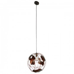GLOBOSTAR® EARTH 01665 Vintage Κρεμαστό Φωτιστικό Οροφής με Ντουί 1 x E27 AC 220-240V IP20 - Χάλκινο - Μ40 x Π40 x Y40cm GLOBOSTAR® EARTH 01665 Vintage Κρεμαστό Φωτιστικό Οροφής με Ντουί 1 x E27 AC 220-240V IP20 - Χάλκινο - Μ40 x Π40 x Y40cm