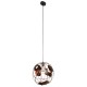 GLOBOSTAR® EARTH 01665 Vintage Κρεμαστό Φωτιστικό Οροφής με Ντουί 1 x E27 AC 220-240V IP20 - Χάλκινο - Μ40 x Π40 x Y40cm