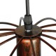 GLOBOSTAR® EARTH 01665 Vintage Κρεμαστό Φωτιστικό Οροφής με Ντουί 1 x E27 AC 220-240V IP20 - Χάλκινο - Μ40 x Π40 x Y40cm