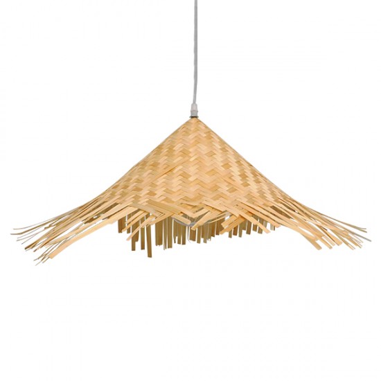 GLOBOSTAR® RICEHAT 01666 Boho Κρεμαστό Φωτιστικό Οροφής με Ντουί 1 x E27 AC 220-240V IP20 - Μπεζ - Μ70 x Π70 x Y25cm GLOBOSTAR® RICEHAT 01666 Boho Κρεμαστό Φωτιστικό Οροφής με Ντουί 1 x E27 AC 220-240V IP20 - Μπεζ - Μ70 x Π70 x Y25cm