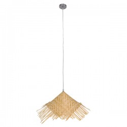 GLOBOSTAR® RICEHAT 01666 Boho Κρεμαστό Φωτιστικό Οροφής με Ντουί 1 x E27 AC 220-240V IP20 - Μπεζ - Μ70 x Π70 x Y25cm GLOBOSTAR® RICEHAT 01666 Boho Κρεμαστό Φωτιστικό Οροφής με Ντουί 1 x E27 AC 220-240V IP20 - Μπεζ - Μ70 x Π70 x Y25cm