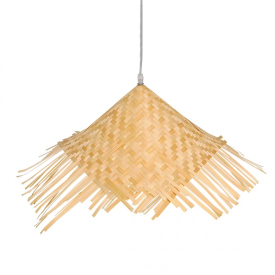 GLOBOSTAR® RICEHAT 01666 Boho Κρεμαστό Φωτιστικό Οροφής με Ντουί 1 x E27 AC 220-240V IP20 - Μπεζ - Μ70 x Π70 x Y25cm GLOBOSTAR® RICEHAT 01666 Boho Κρεμαστό Φωτιστικό Οροφής με Ντουί 1 x E27 AC 220-240V IP20 - Μπεζ - Μ70 x Π70 x Y25cm