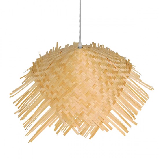 GLOBOSTAR® RICEHAT 01666 Boho Κρεμαστό Φωτιστικό Οροφής με Ντουί 1 x E27 AC 220-240V IP20 - Μπεζ - Μ70 x Π70 x Y25cm GLOBOSTAR® RICEHAT 01666 Boho Κρεμαστό Φωτιστικό Οροφής με Ντουί 1 x E27 AC 220-240V IP20 - Μπεζ - Μ70 x Π70 x Y25cm