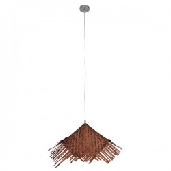 GLOBOSTAR® RICEHAT 01667 Boho Κρεμαστό Φωτιστικό Οροφής με Ντουί 1 x E27 AC 220-240V IP20 - Καφέ - Μ70 x Π70 x Y25cm GLOBOSTAR® RICEHAT 01667 Boho Κρεμαστό Φωτιστικό Οροφής με Ντουί 1 x E27 AC 220-240V IP20 - Καφέ - Μ70 x Π70 x Y25cm