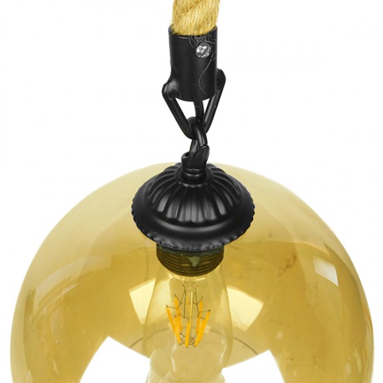 GLOBOSTAR® LENHAM 01668 Μοντέρνο Κρεμαστό Φωτιστικό Οροφής με Ντουί 1 x E27 AC 220-240V IP20 - Μπεζ & Μελί - Μ25 x Π25 x Y25cm GLOBOSTAR® LENHAM 01668 Μοντέρνο Κρεμαστό Φωτιστικό Οροφής με Ντουί 1 x E27 AC 220-240V IP20 - Μπεζ & Μελί - Μ25 x Π25 x Y25cm