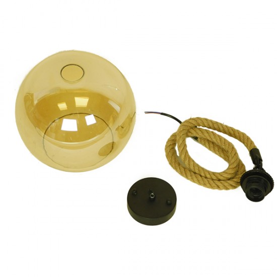 GLOBOSTAR® LENHAM 01668 Μοντέρνο Κρεμαστό Φωτιστικό Οροφής με Ντουί 1 x E27 AC 220-240V IP20 - Μπεζ & Μελί - Μ25 x Π25 x Y25cm GLOBOSTAR® LENHAM 01668 Μοντέρνο Κρεμαστό Φωτιστικό Οροφής με Ντουί 1 x E27 AC 220-240V IP20 - Μπεζ & Μελί - Μ25 x Π25 x Y25cm
