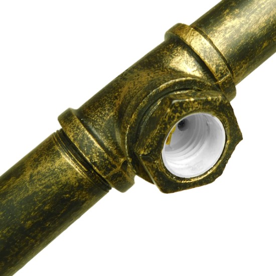 GLOBOSTAR® CANAL 01669 Vintage Κρεμαστό Φωτιστικό Οροφής με Ντουί 5 x E27 AC 220-240V IP20 - Μπρούτζινο - Μ92 x Π5 x Y8cm GLOBOSTAR® CANAL 01669 Vintage Κρεμαστό Φωτιστικό Οροφής με Ντουί 5 x E27 AC 220-240V IP20 - Μπρούτζινο - Μ92 x Π5 x Y8cm
