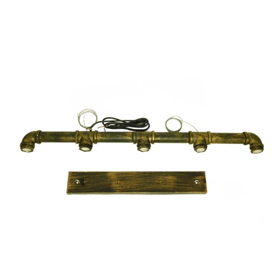 GLOBOSTAR® CANAL 01669 Vintage Κρεμαστό Φωτιστικό Οροφής με Ντουί 5 x E27 AC 220-240V IP20 - Μπρούτζινο - Μ92 x Π5 x Y8cm GLOBOSTAR® CANAL 01669 Vintage Κρεμαστό Φωτιστικό Οροφής με Ντουί 5 x E27 AC 220-240V IP20 - Μπρούτζινο - Μ92 x Π5 x Y8cm