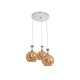 GLOBOSTAR® BOUQUET 01670 Μοντέρνο Κρεμαστό Φωτιστικό Οροφής με Ντουί 3 x E27 AC 220-240V IP20 - Πολύχρωμο - Μ46 x Π46 x Y23cm