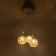 GLOBOSTAR® BOUQUET 01670 Μοντέρνο Κρεμαστό Φωτιστικό Οροφής με Ντουί 3 x E27 AC 220-240V IP20 - Πολύχρωμο - Μ46 x Π46 x Y23cm