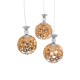 GLOBOSTAR® BOUQUET 01670 Μοντέρνο Κρεμαστό Φωτιστικό Οροφής με Ντουί 3 x E27 AC 220-240V IP20 - Πολύχρωμο - Μ46 x Π46 x Y23cm