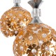 GLOBOSTAR® BOUQUET 01670 Μοντέρνο Κρεμαστό Φωτιστικό Οροφής με Ντουί 3 x E27 AC 220-240V IP20 - Πολύχρωμο - Μ46 x Π46 x Y23cm
