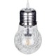 GLOBOSTAR® LAMP 01676 Μοντέρνο Κρεμαστό Φωτιστικό Οροφής με Ντουί 1 x E27 AC 220-240V IP20 - Ασημί & Διάφανο - Μ15 x Π15 x Υ27cm GLOBOSTAR® LAMP 01676 Μοντέρνο Κρεμαστό Φωτιστικό Οροφής με Ντουί 1 x E27 AC 220-240V IP20 - Ασημί & Διάφανο - Μ15 x Π15 x Υ27cm