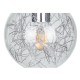 GLOBOSTAR® LAMP 01676 Μοντέρνο Κρεμαστό Φωτιστικό Οροφής με Ντουί 1 x E27 AC 220-240V IP20 - Ασημί & Διάφανο - Μ15 x Π15 x Υ27cm GLOBOSTAR® LAMP 01676 Μοντέρνο Κρεμαστό Φωτιστικό Οροφής με Ντουί 1 x E27 AC 220-240V IP20 - Ασημί & Διάφανο - Μ15 x Π15 x Υ27cm