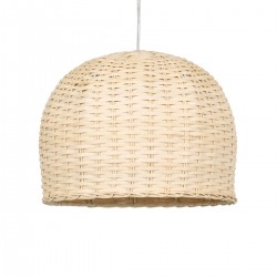 GLOBOSTAR® BERMUDA 01708 Boho Κρεμαστό Φωτιστικό Οροφής με Ντουί 1 x E27 AC 220-240V IP20 - Μπεζ - Μ31 x Π31 x Y22cm