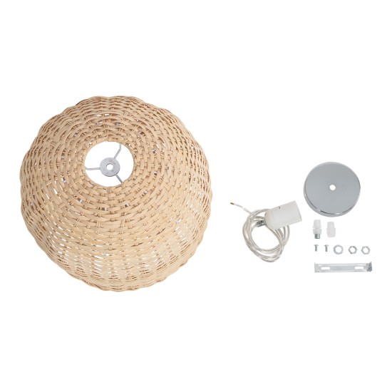 GLOBOSTAR® BERMUDA 01708 Boho Κρεμαστό Φωτιστικό Οροφής με Ντουί 1 x E27 AC 220-240V IP20 - Μπεζ - Μ31 x Π31 x Y22cm GLOBOSTAR® BERMUDA 01708 Boho Κρεμαστό Φωτιστικό Οροφής με Ντουί 1 x E27 AC 220-240V IP20 - Μπεζ - Μ31 x Π31 x Y22cm
