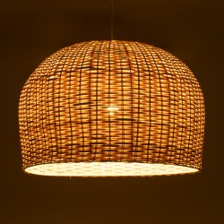 GLOBOSTAR® BERMUDA 01709 Boho Κρεμαστό Φωτιστικό Οροφής με Ντουί 1 x E27 AC 220-240V IP20 - Μπεζ - Μ55 x Π55 x Y26cm