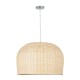 GLOBOSTAR® BERMUDA 01709 Boho Κρεμαστό Φωτιστικό Οροφής με Ντουί 1 x E27 AC 220-240V IP20 - Μπεζ - Μ55 x Π55 x Y26cm