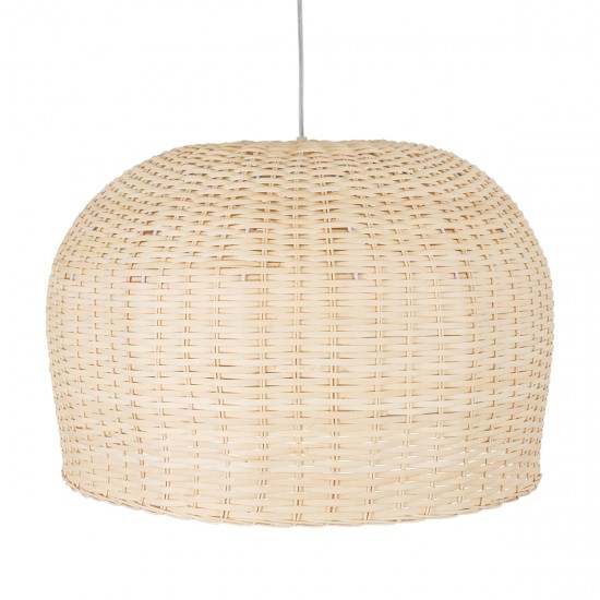GLOBOSTAR® BERMUDA 01709 Boho Κρεμαστό Φωτιστικό Οροφής με Ντουί 1 x E27 AC 220-240V IP20 - Μπεζ - Μ55 x Π55 x Y26cm